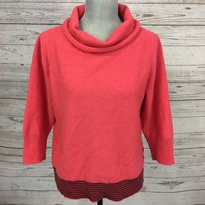 Patagonia Coral Cowl Neck Sweater Lambswool Blend